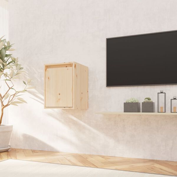 vidaXL sienas skapītis, 30x30x40 cm, priedes masīvkoks