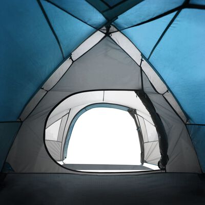 vidaXL kempinga telts 4 personām, zila, ūdensnecaurlaidīga