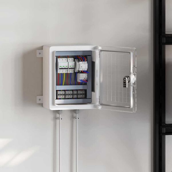 vidaXL Kontroles skapis Pelēka 47 x 20 x 60 cm ABS plastmasa