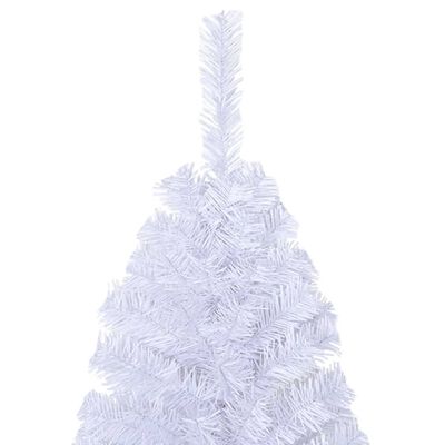vidaXL mākslīgā Ziemassvētku egle, biezi zari, balta, 180 cm, PVC