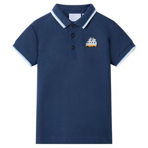 vidaXL Bērnu polo krekls, tum&scaron;i zils, 92
