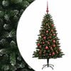 vidaXL Mākslīgā Ziemassvētku eglīte ar rotājumiem 120 cm 150 LED