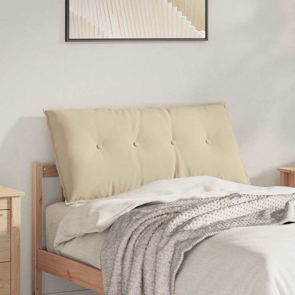 vidaXL Atpakaļ spilvens Krēmkrāsa 100 x 50 cm Mikrofibra