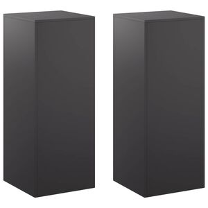 vidaXL Augu statīvs 2 pcs Melns 40 x 40 x 100 cm Tērauds