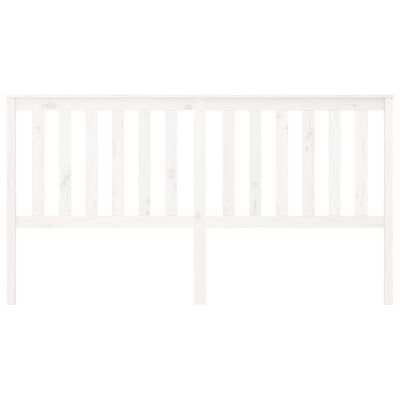 vidaXL gultas galvgalis, balts, 186x6x101 cm, priedes masīvkoks