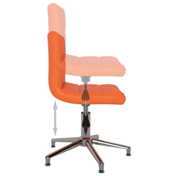 3087641 vidaXL Swivel Dining Chairs 4 pcs Orange Faux Leather (334412&times;2)