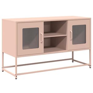 vidaXL TV skapītis, 100,5x39x60,5 cm, tērauds, rozā