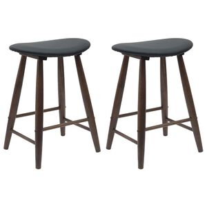 vidaXL Ēdamkrēsli 2 pcs Gai&scaron;i brūns 46 x 37 x 63 cm Ciets gumijas koks