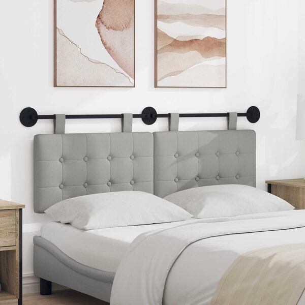 vidaXL Karājo&scaron;s galvgalis Mākoņu pelēka 130 x 55 x 5 cm audums