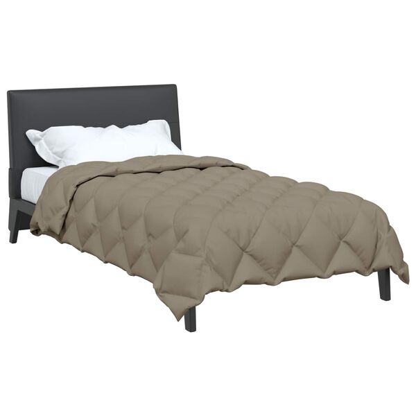 vidaXL Ziemas gultas sega Gai&scaron;i pelēks 220 x 155 cm Mikro&scaron;ķiedra