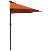vidaXL Dārza parasols Sarkanbrūns 294 x 150 x 224 cm audums