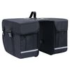 vidaXL dubulta soma velosipēda bagāžniekam, ūdensdro&scaron;a, 35 L, melna