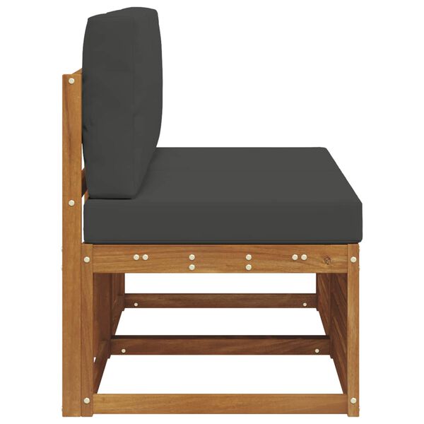 vidaXL 2 Gabals Āra vidējā dīvāns Cietā akācijas koks Dabiska