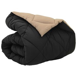 vidaXL Ziemas gultas sega 135 x 200 cm 450 gsm Melns un taupe