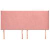 vidaXL galvgalis ar malām, rozā samts, 203x16x118/128 cm