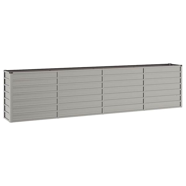 vidaXL augstā dārza puķu kaste, rūsas, 320x40x77 cm, kortena tērauds