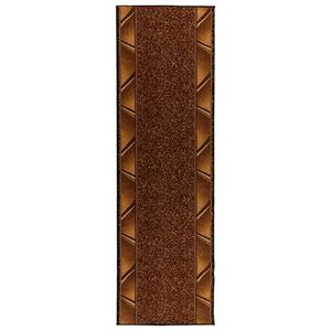 vidaXL Skrējēju paklājs FLORNES Austs Brūna Zigzag 67 x 150 cm PP 7 mm