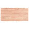 vidaXL galda virsma, gai&scaron;i brūna, 100x50x(2-4)cm, ozola masīvkoks