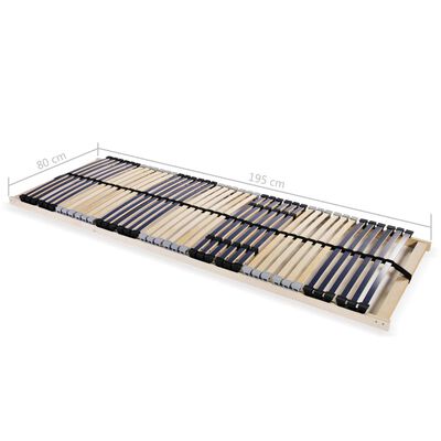 vidaXL gultas redeles, 42 līstītes, 7 zonas, 80x200 cm