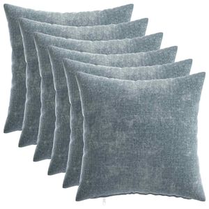 vidaXL Spilvenu pārvalks 6 gab. HEERLEN Gai&scaron;i zila 30 x 30 cm
