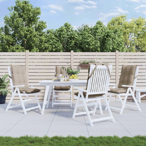 vidaXL dārza krēslu spilveni, 4 gab., pelēkbrūns oksforda audums