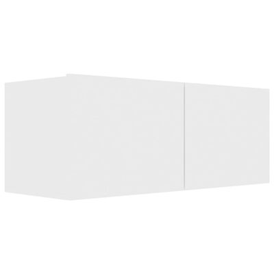vidaXL 7-daļīgs TV plauktu komplekts, balts, skaidu plāksne