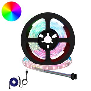 vidaXL LED stripa 2 gab. Melna un caurredzama Vara un plastmasa