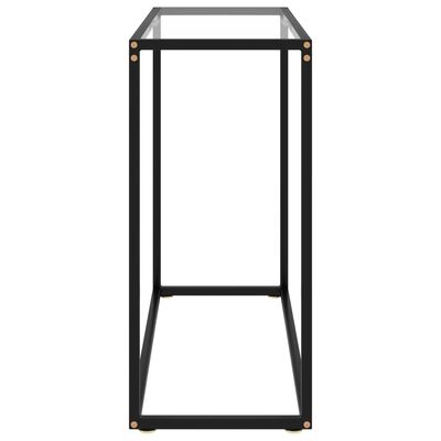 vidaXL konsoles galdiņš, 80x35x75 cm, rūdīts stikls, caurspīdīgs