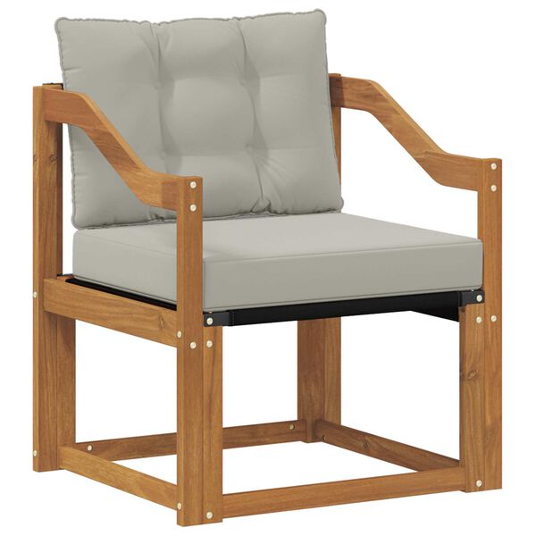 vidaXL Āra dīvānu komplekts Cieta akācijas koks un tekstilēns