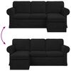 vidaXL Dīvāns Melna Vispārējās izmēri: 195 x 138 x 80 cm (P x D x A)