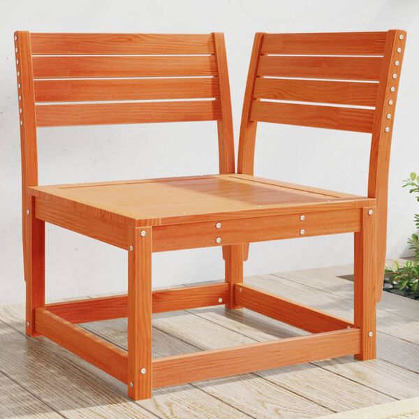 vidaXL dārza stūra dīvāns, vaska brūnas, 73x73x78cm, priedes masīvkoks