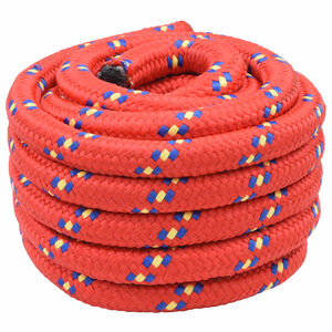 vidaXL Laivu virvju 4 mm 25 m Sarkana
