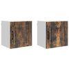 vidaXL Sienas skapis PORTO 2 pcs Dūmaka ozols 40 x 31 x 40 cm