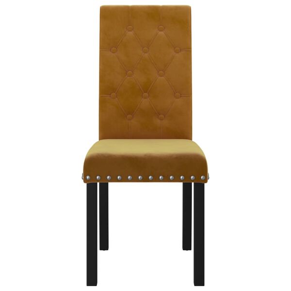 vidaXL virtuves krēsli, 6 gab., brūns samts