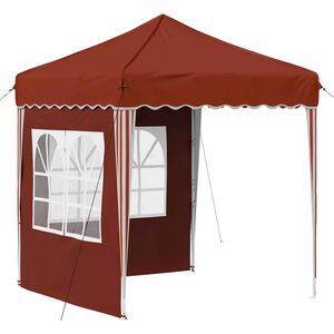 vidaXL Pop-up svinību teltis 195 x 195 x 245 cm Sarkanbrūns