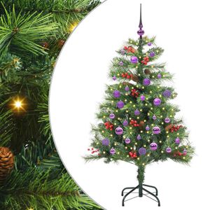 vidaXL Mākslīgā Ziemassvētku eglīte 150 LED Silti balts PVC un metāls