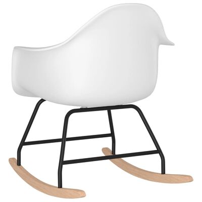 vidaXL šūpuļkrēsls, balta plastmasa