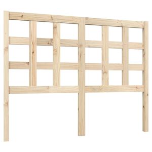 vidaXL gultas galvgalis, 125,5x4x100 cm, priedes masīvkoks