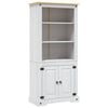 vidaXL bufete, Meksikas Corona stila priedes koks, balta, 80x40x170 cm