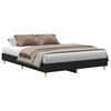 vidaXL Gultas rāmis Melns ozolkoks 203 x 143 x 25 cm Inženierijas koks