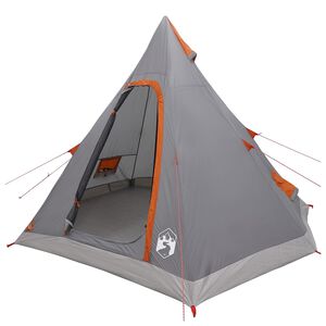 vidaXL Tipi Tent Water-Resistant 3 personai Pelēka un oranža