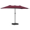 vidaXL Dārza parasols Bordo sarkans 385 x 209 x 244 cm Poliesters
