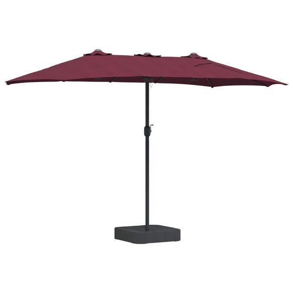 vidaXL Dārza parasols Bordo sarkans 385 x 209 x 244 cm Poliesters