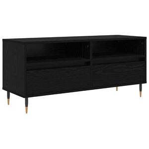 vidaXL Televizora skapī&scaron;a Melns ozolkoks 100 x 34,5 x 44,5 cm