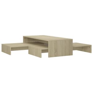 vidaXL kafijas galdiņu komplekts, ozola, skaidu plātne, 100x100x26,5cm