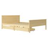 vidaXL gultas rāmis ar 2 atvilktnēm, priedes masīvkoks, 160x200 cm
