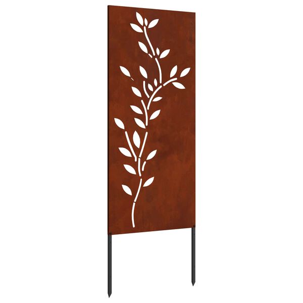 vidaXL Dārza privātuma ekrāns Rūsa 50 x 140 cm Novecināts tērauds