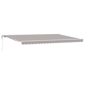 vidaXL Nolokāms markīze Gai&scaron;i pelēka 500 &times; 350 cm Audums un alumīnijs