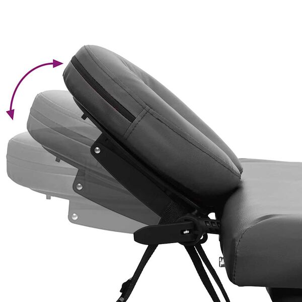 vidaXL masāžas galds, 4 daļas, 186x68cm, alumīnija rāmis, pelēks