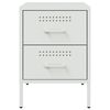vidaXL naktsskapītis,balts, 36x39x50,5 cm, tērauds